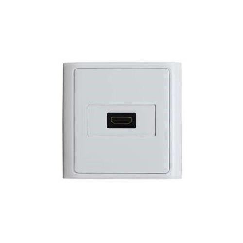 White wall plate with a single black USB-C port in the center, featuring a smooth plastic finish and minimalist design.