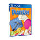 Colorful game case for "PlateUp!" on PlayStation 4, featuring vibrant orange background, illustrations of food items, a hammer, and the game's title prominently displayed.