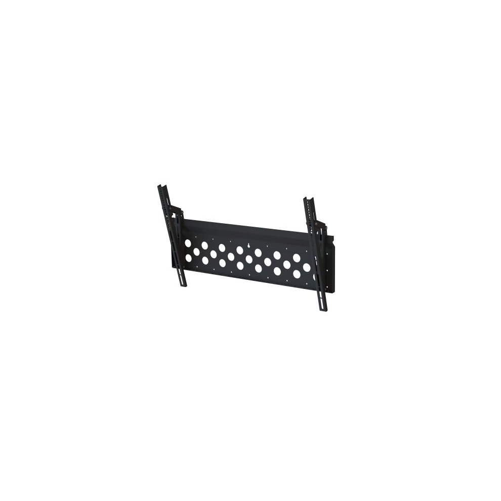 Black PMV PMVMOUNTXFBT TV mount designed for 2.54 m (100") screens, featuring a sturdy metal construction with multiple mounting holes for easy installation.
