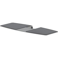 Gray PMV PMVTROLLEYSH3 monitor mount accessory with two flat rectangular platforms and a central mounting bracket.