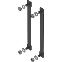 Black PMV PMVTROLLEYXLSC monitor mount accessory with two vertical bars, bolts, and washers.