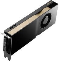 Black PNY NVIDIA RTX 4500 graphics card with gold accents, large cooling fan, and multiple display ports.