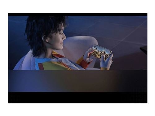 Xiaomi Poco X7 Pro 5G smartphone in black, featuring a sleek design, large display, and a person gaming on it, showcasing its vibrant screen and dual SIM capability.