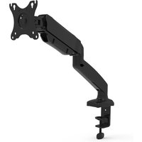 Black Port Designs monitor mount with adjustable arm and clamp for 32-inch screens.