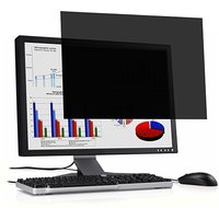 Port Designs 27" monitor privacy filter, black screen overlay, partially covering a computer display with charts.