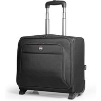 Black Port Designs HANOI II 15.6" trolley case with telescopic handle, front pocket, and smooth wheels.