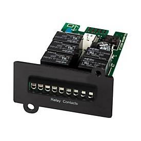 Black circuit board with six relay contacts, green components, and connectors, designed for the PowerWalker AS400 Card 6 Terminal.