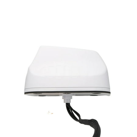 White MIMO directional antenna with a sleek design, featuring a smooth surface, SMA connector, and black cable, optimized for high-performance network connectivity.