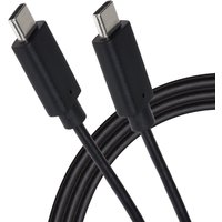 Black Praktica USB-C to USB-C camera charging cable, 0.5m length, with sleek connectors.