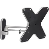 Black and silver swing arm TV bracket with tilt and swivel for 23-43 inch screens by ProperAV.