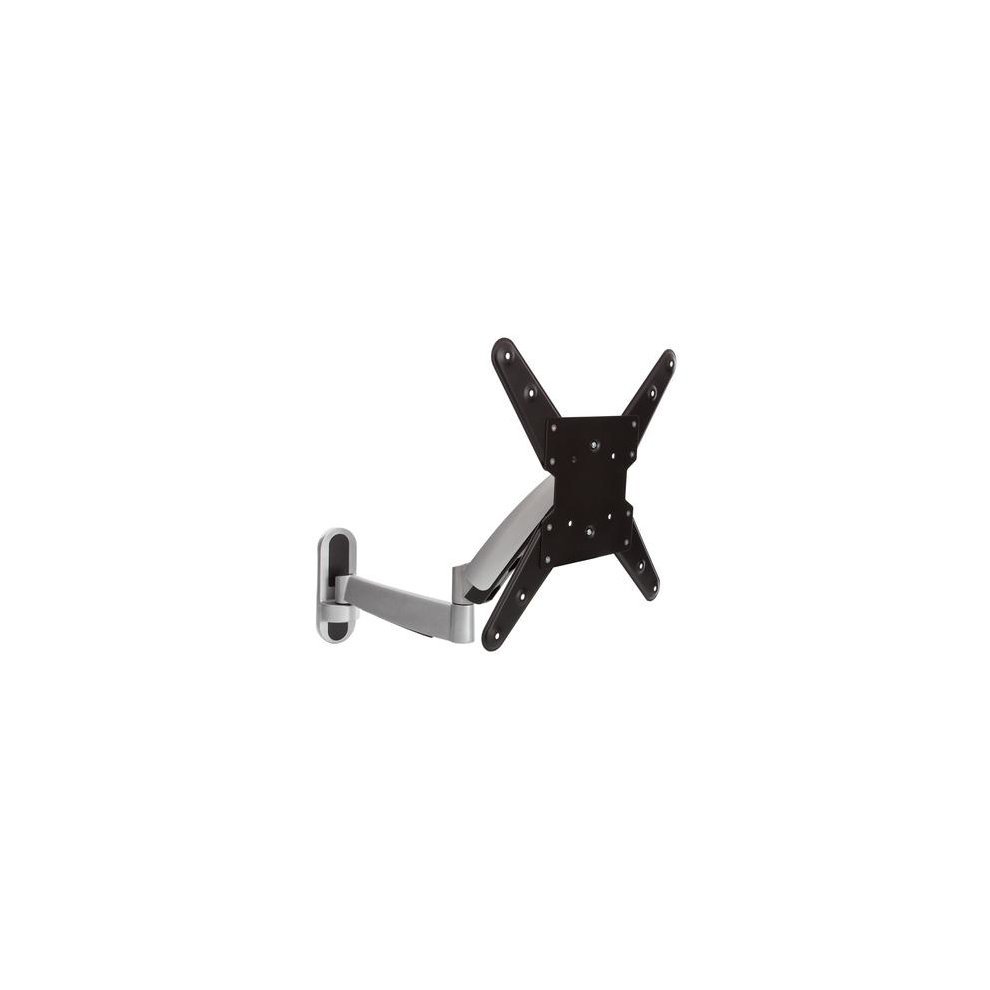 ProperAV TV wall bracket in silver and black, designed for 23''-55'' screens, featuring a swing arm and gas spring for adjustable positioning and easy installation.