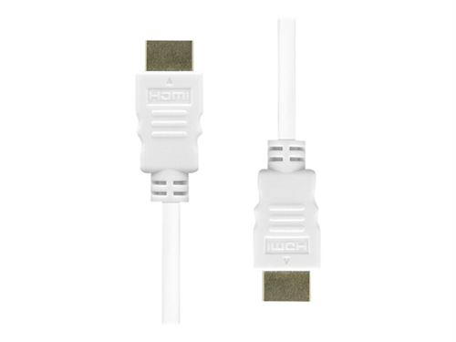 ProXtend HDMI 1.4 cable, 0.5m long, features a sleek white design with sturdy connectors and clear HDMI branding on both ends.