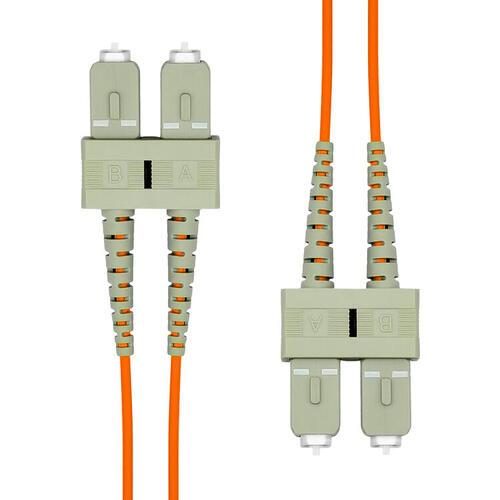 ProXtend SC-SC UPC OM2 Duplex MM Fiber Cable, 3M long, featuring orange cables with gray connectors labeled A and B for easy identification.