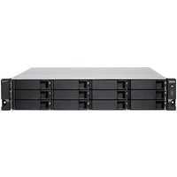 QNAP TS-H1886XU-RP-R2 NAS Rack, 3U, black front panel, multiple drive bays, silver top, Intel Xeon D-1622, 32 GB DDR4.