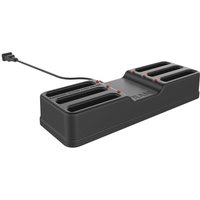 Black RAM Mounts mobile device charger with six slots and attached power cable.