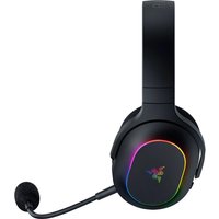 Black Razer Barracuda X Chroma wireless headset with RGB lighting, detachable mic, and USB Type-C connectivity.