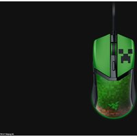 Green and black Razer Cobra gaming mouse with Creeper design, right-hand ergonomic shape, and 8500 DPI optical sensor.