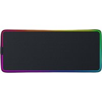 Black Razer Strider Chroma gaming mouse pad with RGB lighting around the edges.