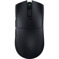 Black Razer Viper V3 HyperSpeed wireless gaming mouse, right-hand design, with green LED indicator and sleek matte finish.