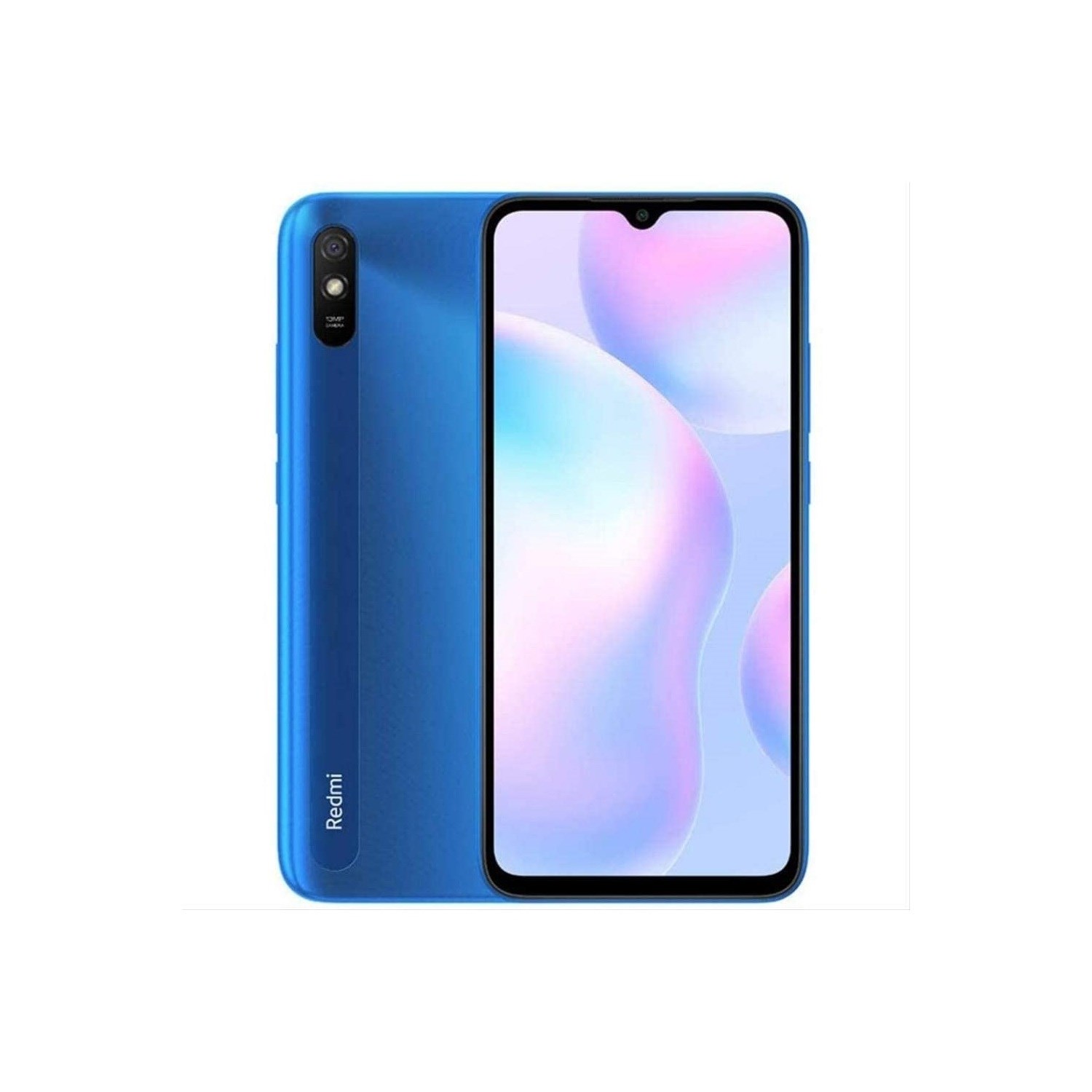 Xiaomi Redmi 9AT in Sky Blue features a 6.53-inch display, sleek design, single rear camera, and is unlocked with 32GB storage and 4G connectivity.