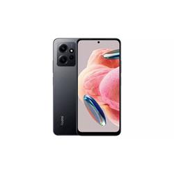 Redmi Note 12 5G in Onyx Gray features a sleek design, large display with a central camera cutout, dual rear cameras, and is network unlocked with 4GB RAM and 128GB ROM.