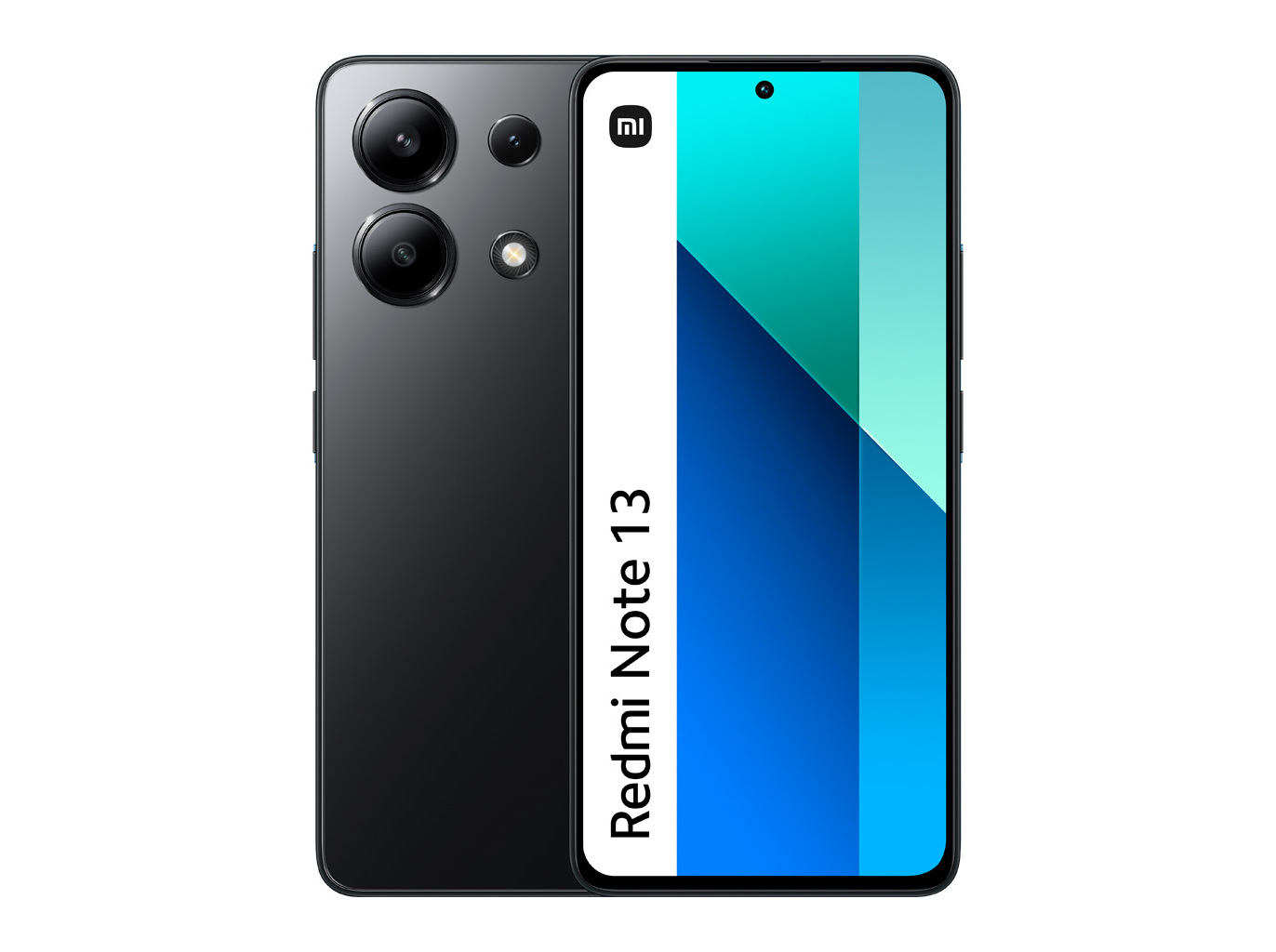 Xiaomi Redmi Note 13 in Midnight Black features a sleek design, a 6.67-inch display, dual rear cameras, and NFC capability, showcasing a modern aesthetic.