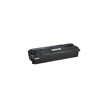 Black toner waste box designed for Ricoh IM C 4500, featuring a rectangular shape, labeled with product information, and capable of handling up to 100,000 pages.