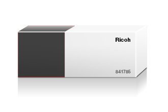 Yellow toner cartridge by Ricoh, model 841785, designed for Aficio MP C 6502, with a capacity of 29,000 pages, featuring a sleek white and black box design.