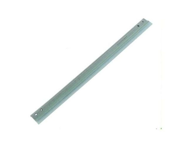 Long, thin, metallic blade in silver color, designed as a spare part for Ricoh printers and scanners, featuring a straight edge and small mounting holes.