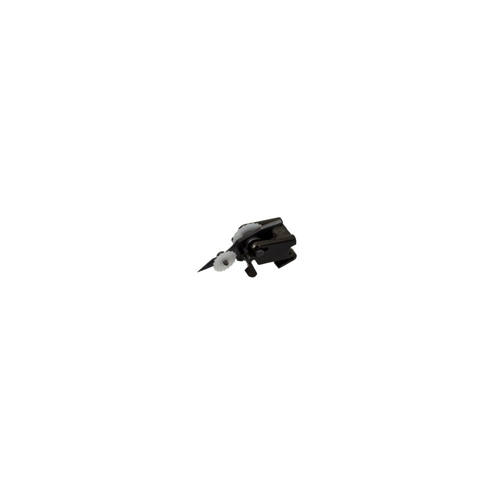 Black Ricoh printer/scanner spare part, featuring a compact design with a white gear and a handle, suitable for various Ricoh printer models.