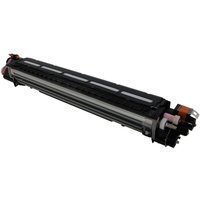 Black and silver Ricoh magenta developer unit with cylindrical design and connector components.