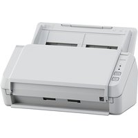 Grey Ricoh SP-1125N ADF scanner, 600 x 600 DPI, A4 size, compact design with control buttons on the side.