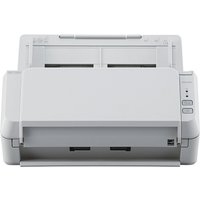 Grey Ricoh SP-1130N ADF scanner with 600 x 600 DPI, A4 size, featuring a compact design and control buttons on the side.