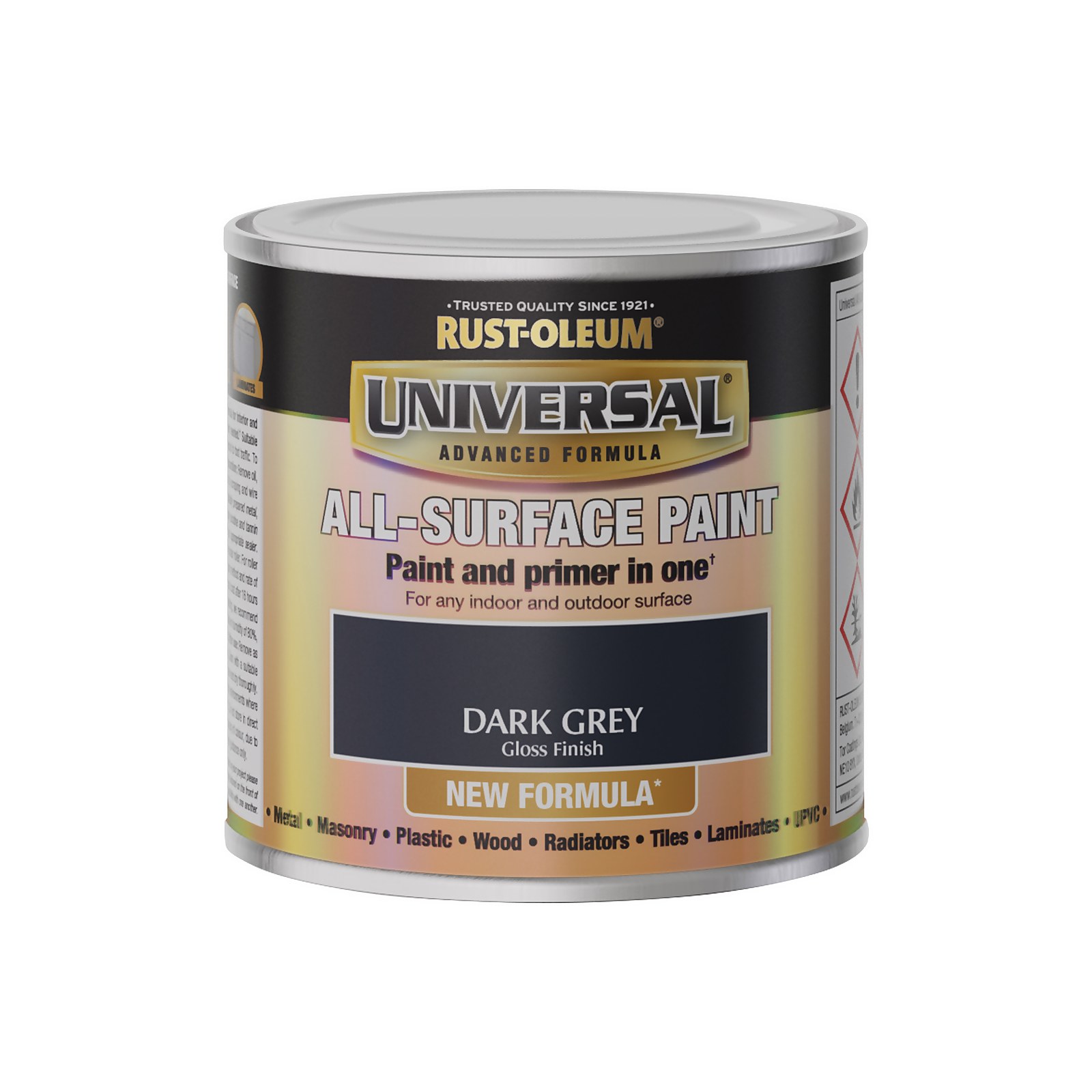 Rust-Oleum Universal All Surface Dark Grey Gloss Paint 250ml - image 4