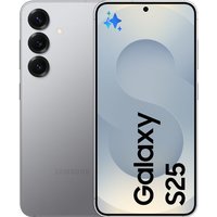 Samsung S25 5G smartphone in Silver Shadow, triple rear cameras, edge-to-edge display, 12/256Gb storage.