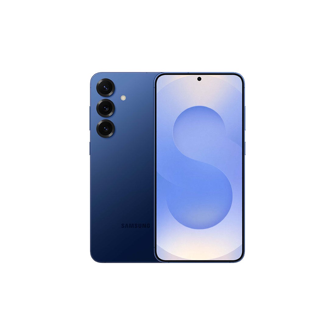 Samsung S25+ 5G smartphone in Silver Shadow, featuring a sleek design, large display, three rear cameras, and 512GB storage capacity.