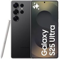 Samsung S25 Ultra 5G phone, titanium black, quad-camera, edge-to-edge display, stylus pen included.