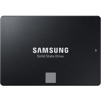 Black Samsung 870 EVO 8TB 2.5" SSD with white logo and solid state drive text on the front.
