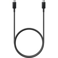 Black Samsung EP-DN975 USB-C cable with sleek connectors and coiled design.