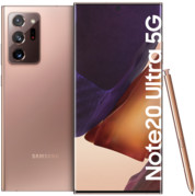 Samsung Galaxy Note 20 5G in Mystic Black, featuring a sleek glass and metal design, 256GB storage, and a stylus, showcasing a large display with minimal bezels.
