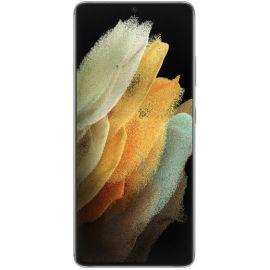 Samsung Galaxy S21 Ultra 5G in Phantom Silver, featuring a sleek design, large display, and 512GB capacity, presented in good condition with a vibrant abstract background.