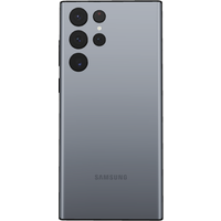 Graphite Samsung Galaxy S22 Ultra back cover with quad camera cutouts and sleek matte finish.