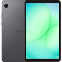 Grey Samsung Galaxy Tab A11 with 8.7" display, slim bezels, rear camera, and sleek design.