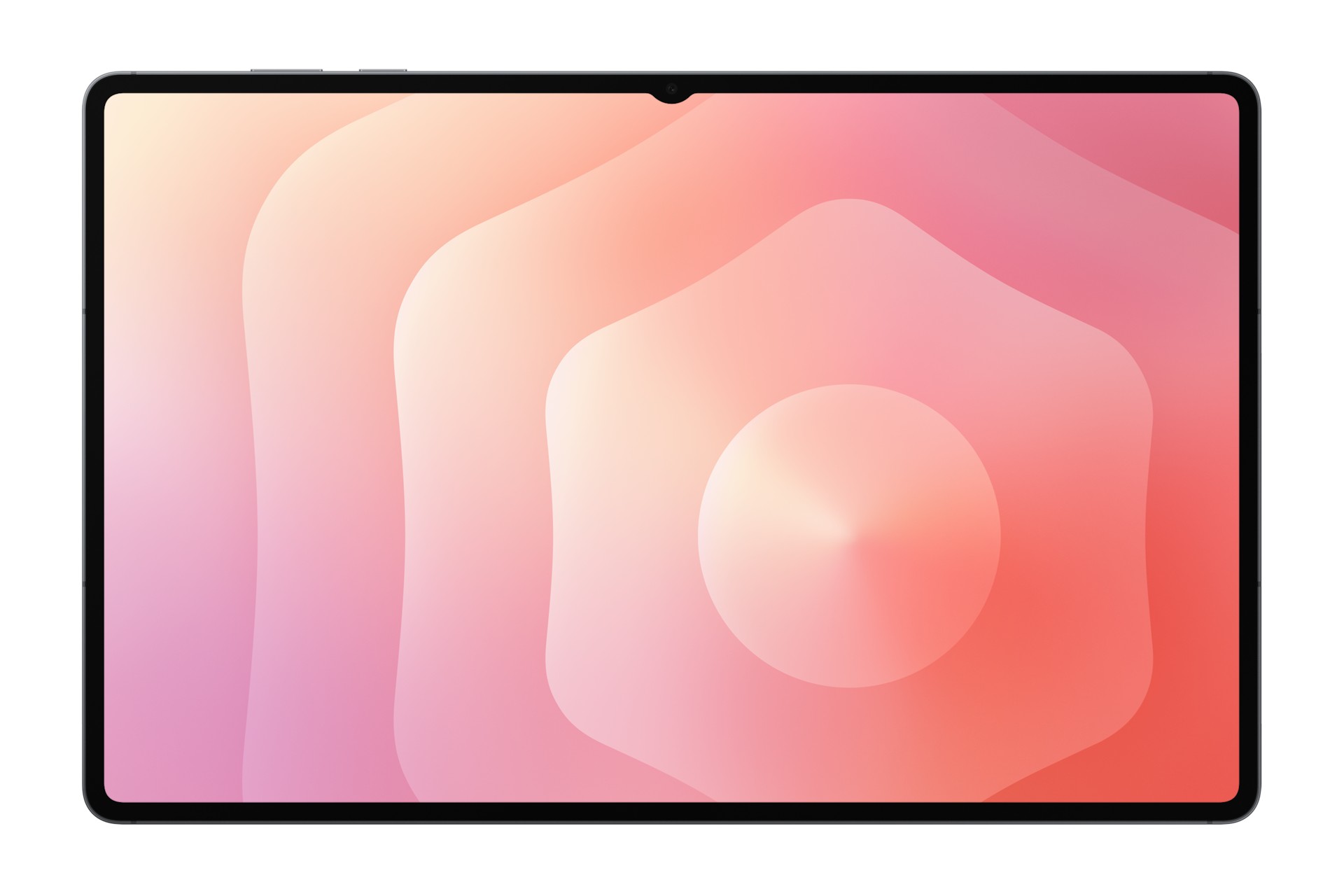 Samsung Galaxy Tab S11 Ultra 5G features a sleek, bezel-less design with a vibrant pink and orange gradient display, measuring 14.6 inches and equipped with 512 GB storage and 12 GB RAM.