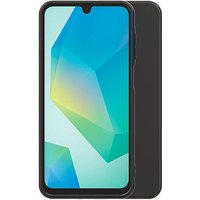 Black Samsung mobile phone case, 17 cm, sleek design, open front, fits 6.7" screen, protective cover.