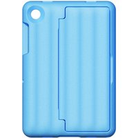Blue Samsung tablet case, 10-inch, with textured surface and precise cutouts for camera and buttons.