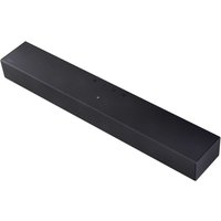 Black Samsung HWB400F soundbar with sleek rectangular design and wireless Bluetooth connectivity.