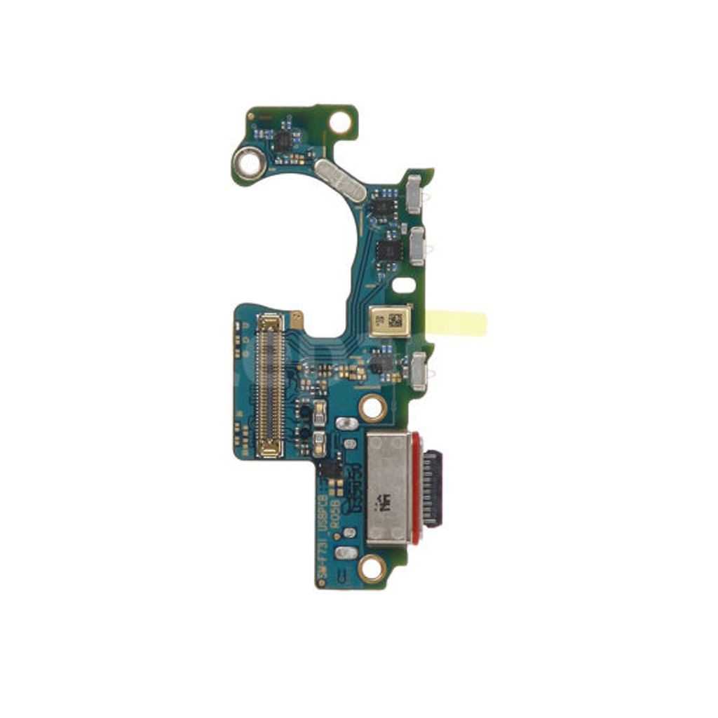 Samsung IF SU P SSY-SM-F731U circuit board featuring a blue-green color with various electronic components, connectors, and solder points visible.