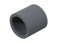 Gray cylindrical rubber part with a hollow center, designed as a spare component for Samsung printers and scanners.