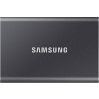 Samsung MU-PC4T0T 4TB USB Type-C 3.2 Gen 2, sleek grey titanium finish, compact rectangular design with Samsung logo.
